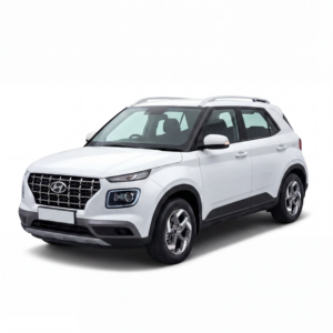 Firefly_Gemini Flash_Change the angle of view of the white Hyundai Venue crossover SUV to the same angle o 357628